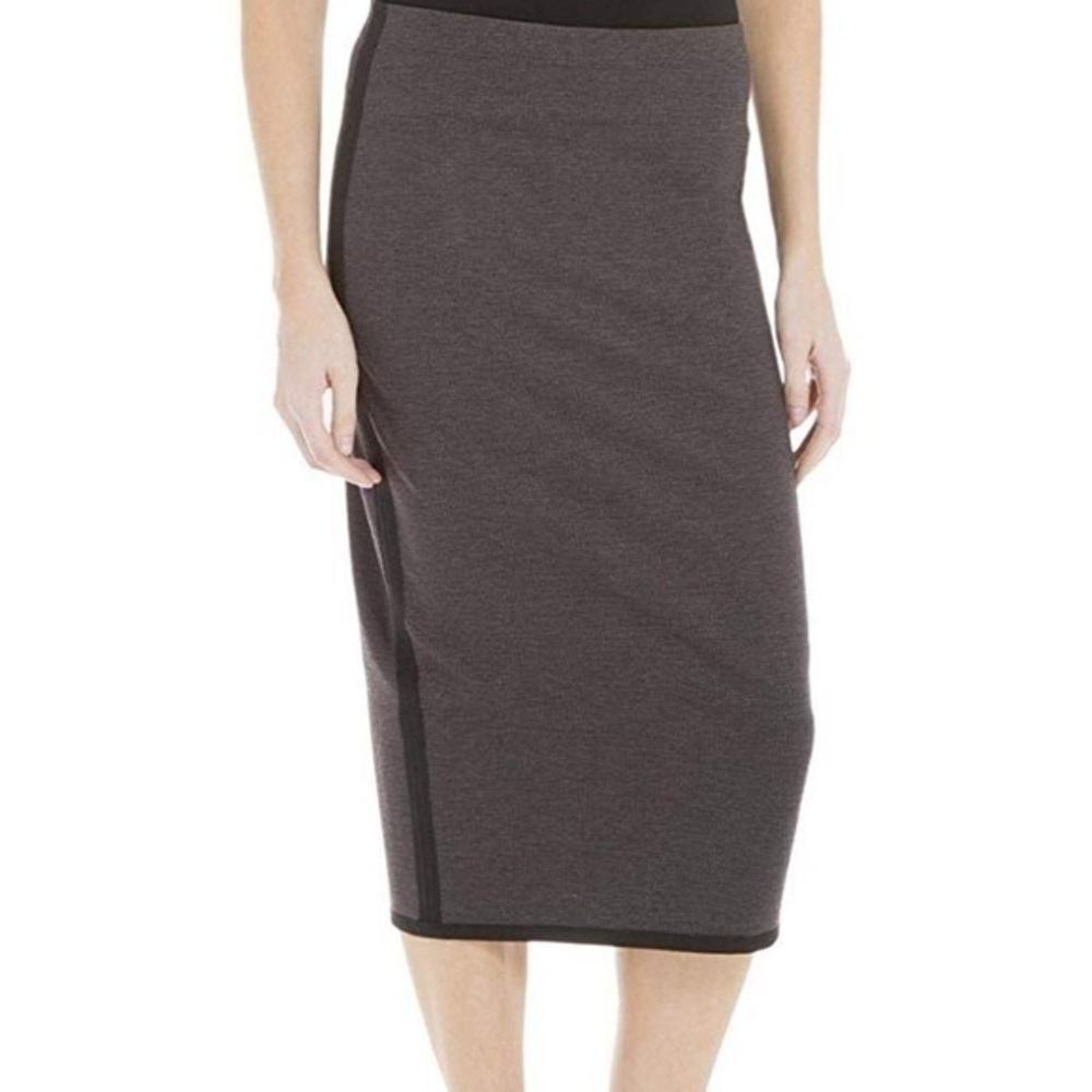 Max Studio Phoebe Heathered Mid-Calf Pencil Skirt